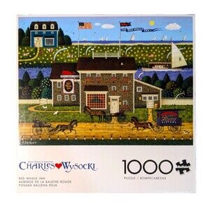 Buffalo - Charles Wysocki 1000 Pc Jigsaw Puzzle Red Whale Inn complete